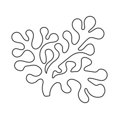 seaweed flat vector cartoon illustration on white background