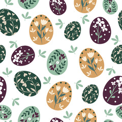 Beautiful Easter Pattern. Hq fully editable vector.