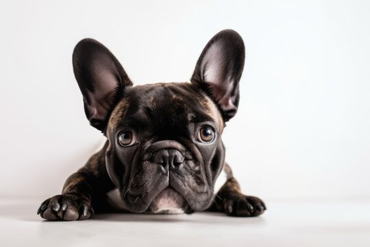 adorable young french bulldog. Generative AI