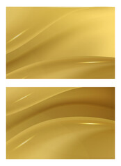 Abstract shiny color gold wave design element
