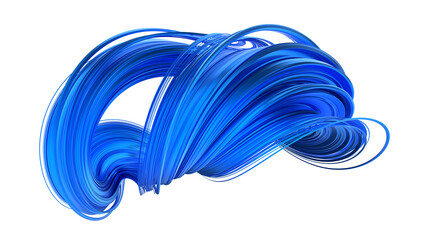 Futuristic blue shape, 3d render