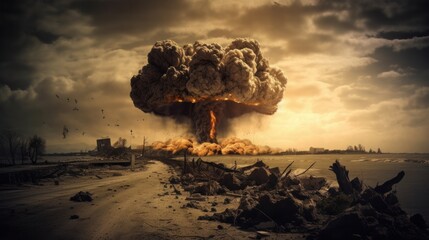 bomba atómica - obrazy, fototapety, plakaty