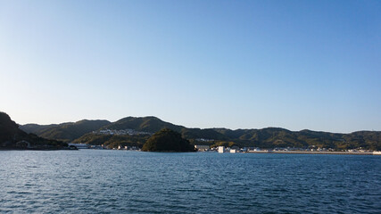 Fototapeta na wymiar 海から見た風景 landscape seen from the sea