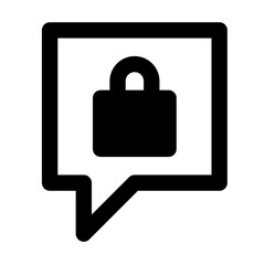 chat icon with lock