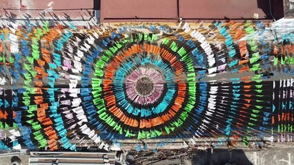 aerial drone footage of oaxaca mexico traveling site in latinoamerica hispanic town magic places mexican culture