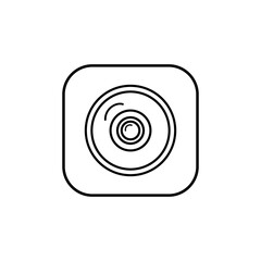 camera for car, parking system, video review, tuning cars, vector symbol icon