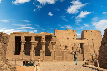 The temple of Horus (Edfu temple), Aswan, Egypt - obrazy, fototapety, plakaty