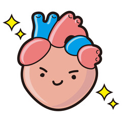 かわいい心臓のキャラクター