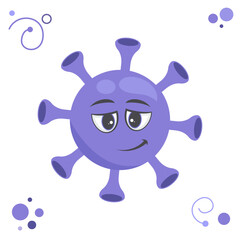 Virus Cartoon Character vector illustration graphic