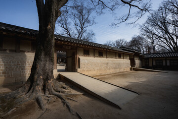 Yeongyeongdang at Huwon Secret Garden in Changdeokgung Palace during winter morning at Jongno , Seoul South Korea : 3 February 2023