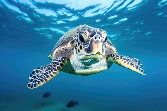 An Oceanic Ballet: The Majestic Swim of a Sea Turtle