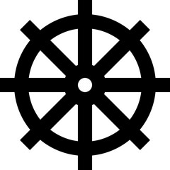 steering wheel black outline icon