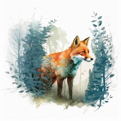 A sly fox sneaks through the underbrush Generative Ai