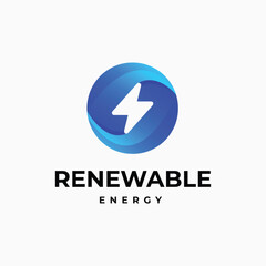Vector renewable energy logo design