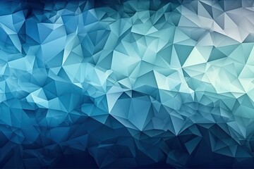 abstract background with blue and white triangles. Generative AI
