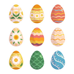 Colorful Set Of Easter Eggs, Each With Unique Pattern Or Design, Displayed Together, Evokes Feelings Of Joy