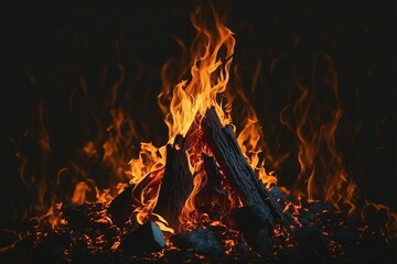 Bonfire. AI generated