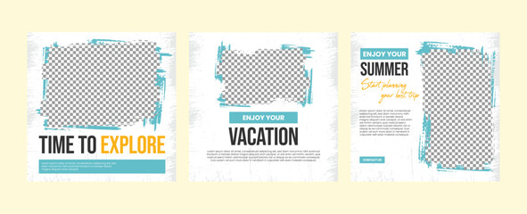 Vector Travel Social Media Post Template