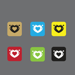 Love dating app icon or logo