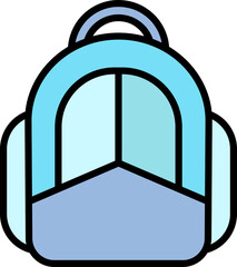 backpack and schoolbag icon illustration
