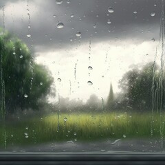 Rain. AI generated