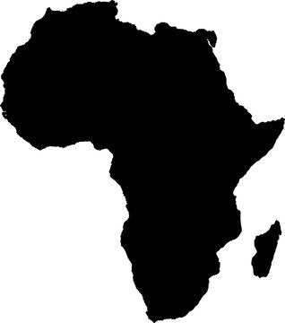 recommend clip art: Map of Africa. Black Map of the African Continent, Africa Map Template. Vector
