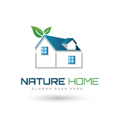 Natural Home simple logo design-Real estate logo