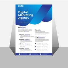 Naklejka premium Corporate creative colorful business flyer template design , abstract business flyer, vector template design or business poster template design