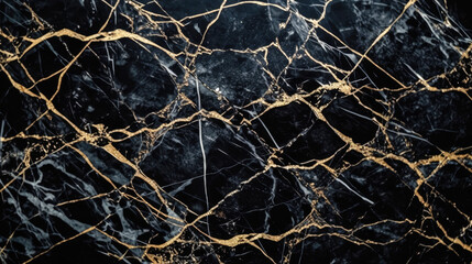 Luxurious marble texture with gold flecks. Generative AI