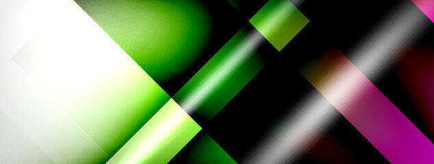 Light and shadow squares and lines abstract background