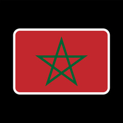Morocco flag, official colors and proportion. Vector illustration.