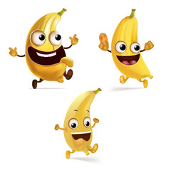 Funny Banana Cartoon character, vector style illustration