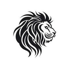 lion, logo, white background. Generative AI