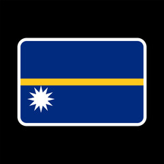 Obraz premium Nauru flag, official colors and proportion. Vector illustration.