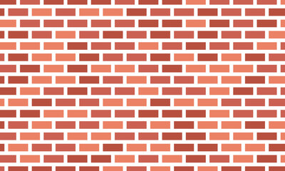 Obraz premium Flat cartoon old red brick wall background. texture pattern for continuous replicate.