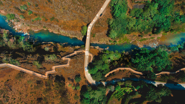 Passadiços do Paiva na margem esquerda do Rio Paiva, no concelho de Arouca, distrito de Aveiro