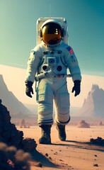 Astronaut auf Mars