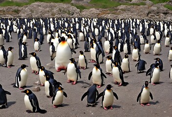 king penguin colony