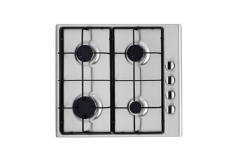 Gas stove top from top view