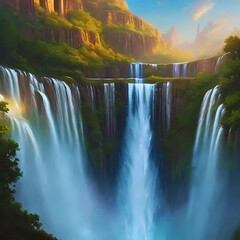 waterfall, water, nature, river, rock, rocks, spring, beautiful, environment, falls, forest, stream, waterfalls, landscape