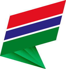 Flag of Gambia, modern pin flag
