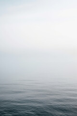 Fototapeta premium Minimalistic calm sea photography. AI generated