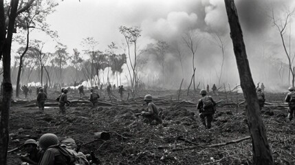 guerra de vietnam - obrazy, fototapety, plakaty