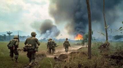 guerra de vietnam - obrazy, fototapety, plakaty