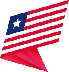 Flag of Liberia, modern pin flag
