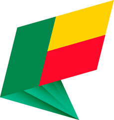 Flag of Benin, modern pin flag