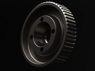 Aluminum Racing Flywheel for 4-Shoe Low-poly 3D model