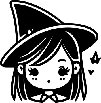 Witch - High Quality Vector Logo - Vector illustration ideal for T-shirt graphic