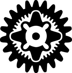 Gear | Minimalist and Simple Silhouette - Vector illustration