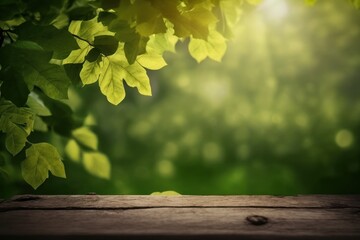 Naklejka na ściany i meble Beautiful spring background with green succulent young foliage (Generative AI)